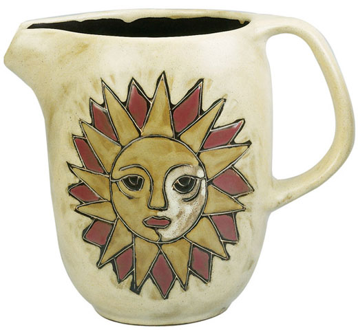 Handcrafted Stoneware Mara Sun Design Pitcher