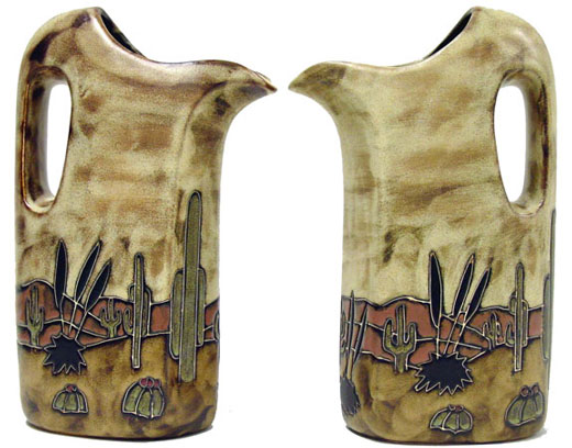 Handcrafted Stoneware Mara Desert Scene Pitcher