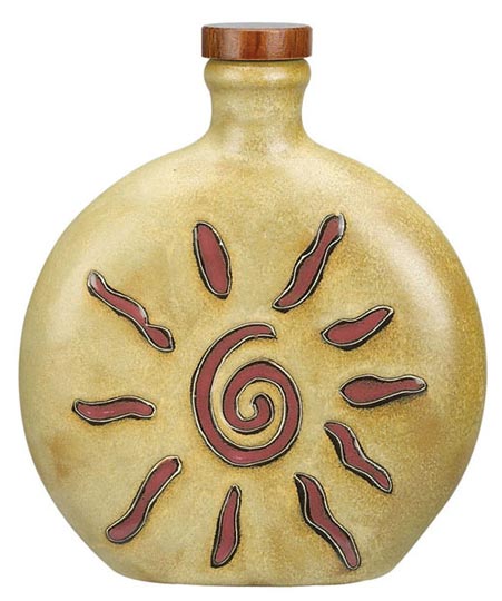Handcrafted Sunburst Design Decanter