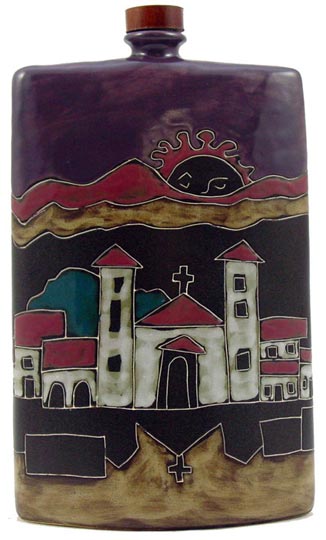 Handcrafted Stoneware Southwest Mission Design Decanter