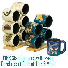 Stacking Post Free with purchase of every 4 and 6 Mugs