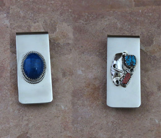 Native American Genuine Turquoise money clip