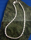 Genuine Navajo Sterling Silver 8mm Beaded Necklace