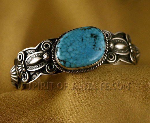 Turquoise Sterling Silver Navajo Bracelet Turquoise Sterling Silver Navajo Bracelet