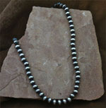 Genuine Navajo Pearls 8mm Sterling Silver Beaded Necklace