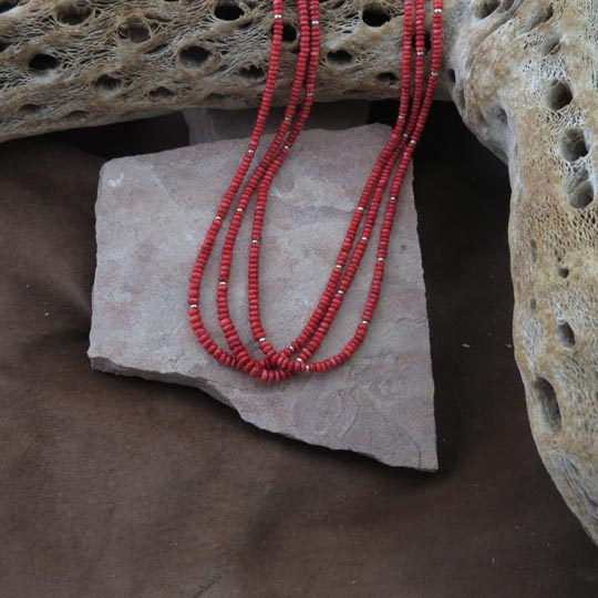 Navajo Red Coral Necklace
