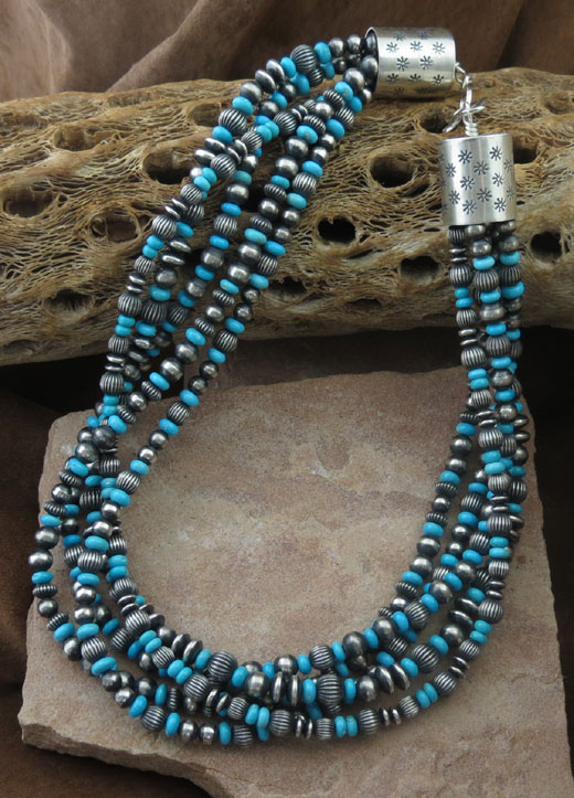Navajo Solid Sterling Silver Red Spiny Oyster Shell Necklace and Pendant