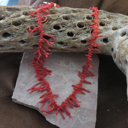 Navajo Red Coral Necklace