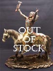 Native American Plains Indian Statue- Warrior on Horse