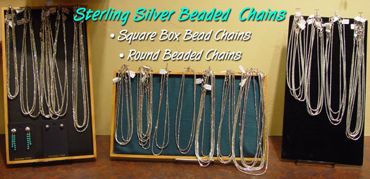 Sterling Silver Chains- Heavy Sterling Silver Bead Chain Necklaces 2mm and 3mm round chain