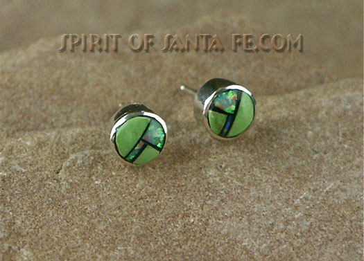 Gaspeite, Black jet and cultured opal Earrings