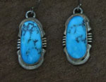 Genuine Navajo no 8 Turquoise earrings