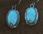 Genuine Navajo no 8 Turquoise earrings