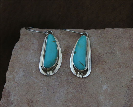 Sterling Silver Earrings- Turquoise