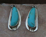 Genuine Navajo no 8 Turquoise earrings